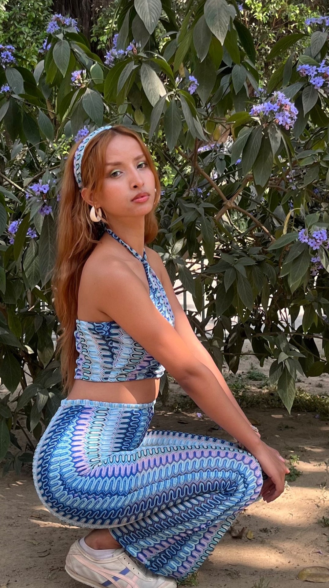 Blue Crochet Dress